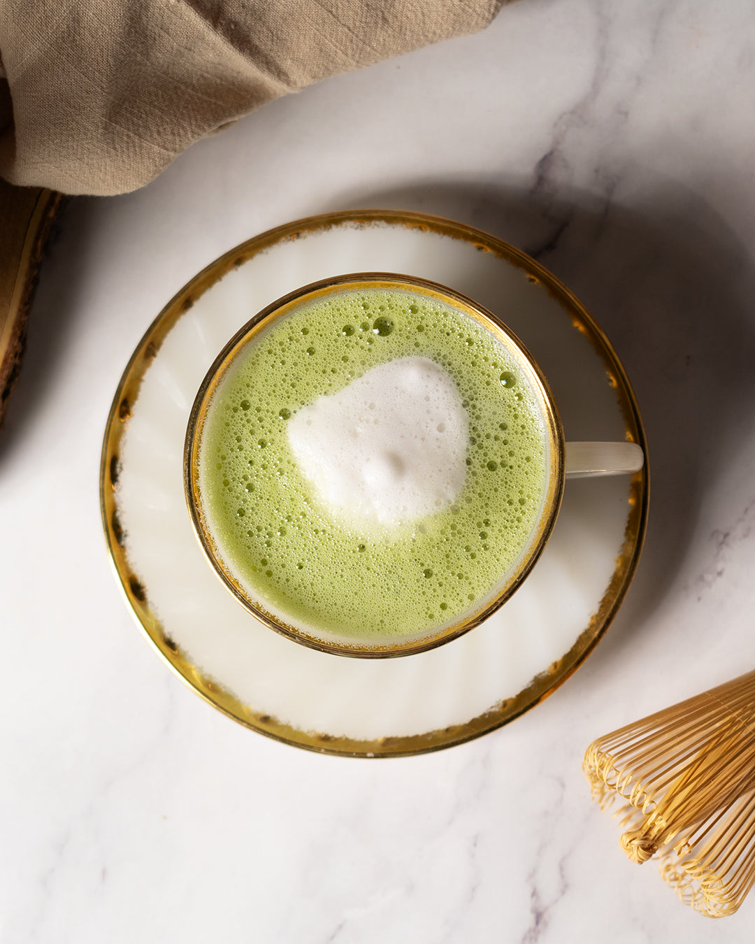 hot matcha latte